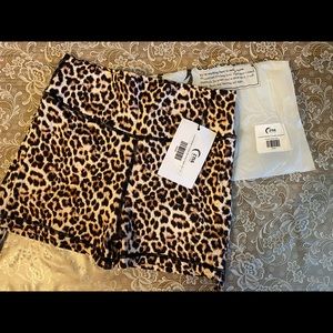 Zyia Brilliant Hustle Shorts in Leopard; size Med